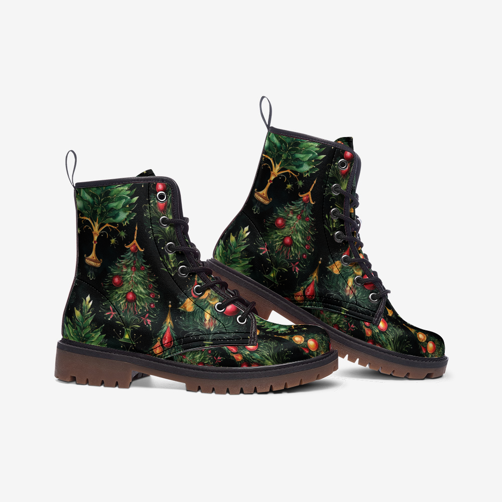 Gothic Christmas Combat Boots