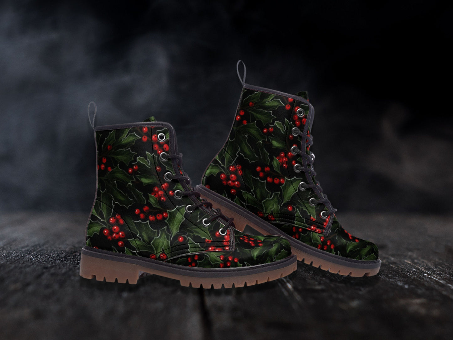 Holly Berry Combat Boots