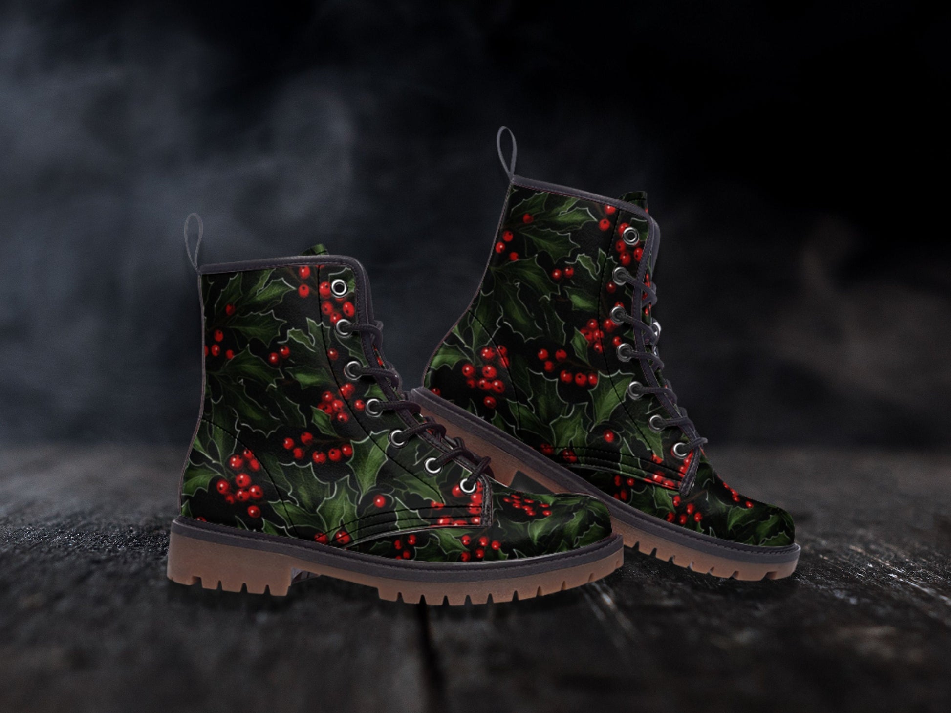 Holly Berry Combat Boots