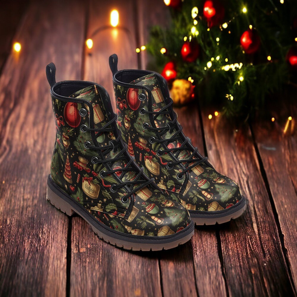 Christmas Decorations Combat Boots