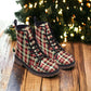 Christmas Plaid Combat Boots