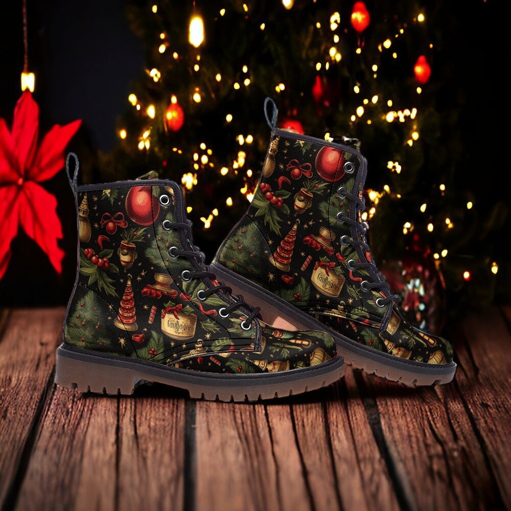 Christmas Decorations Combat Boots