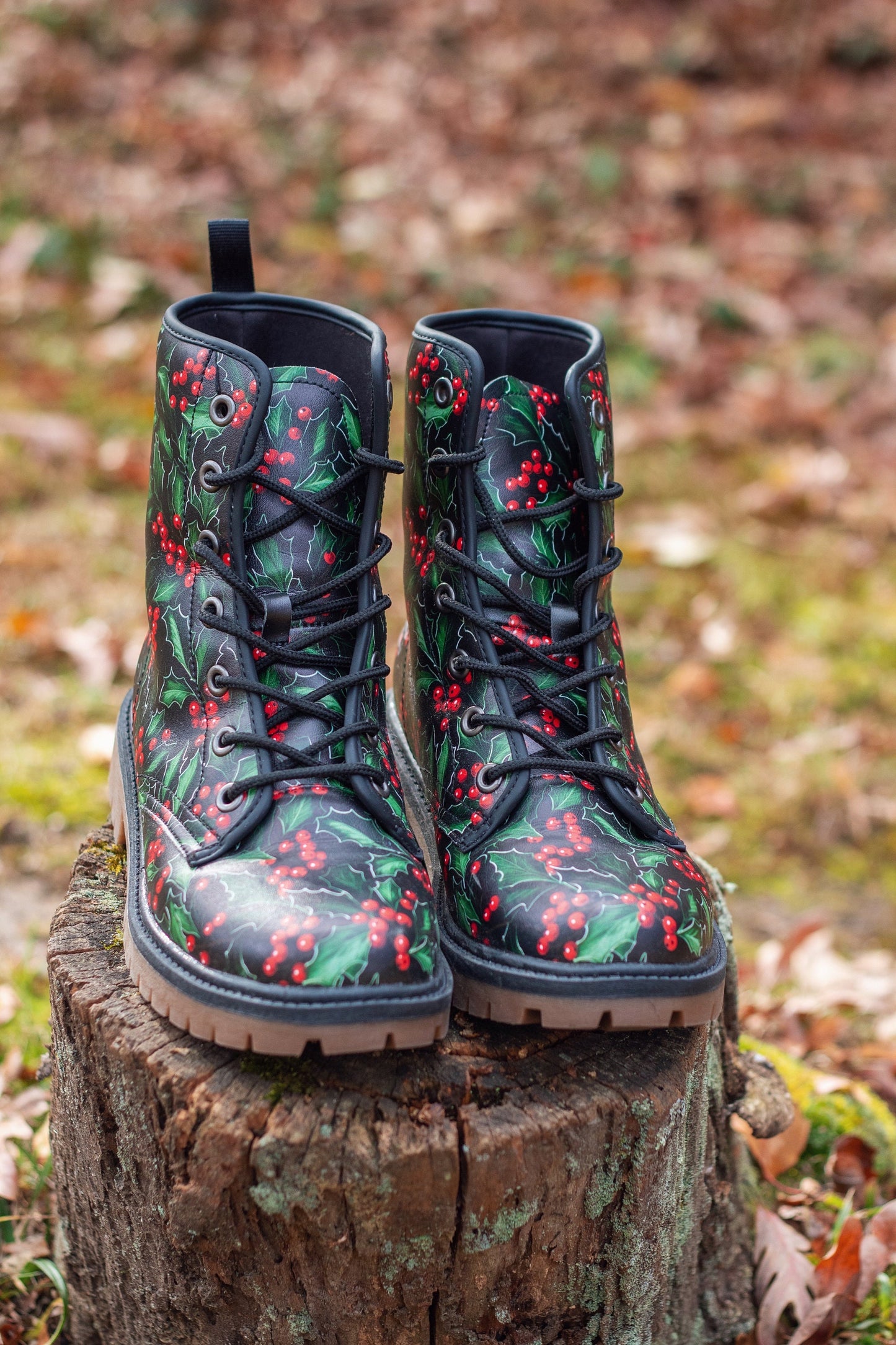 Holly Berry Combat Boots