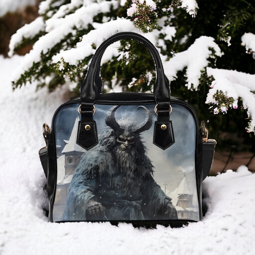 Krampus Novelty Purse Christmas Tree Bag Vegan Leather Purse Vintage Christmas Decorations 1950s Vintage Style Christmas