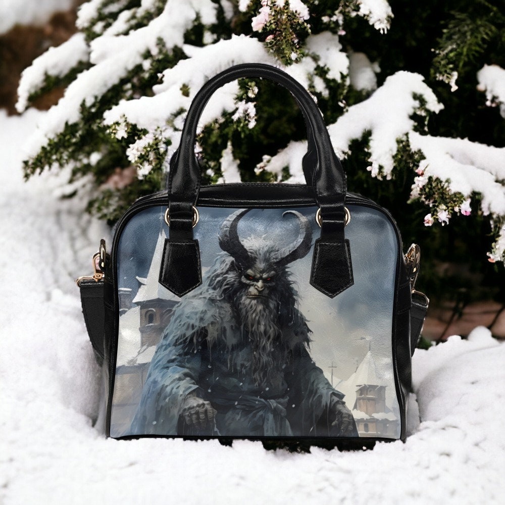 Krampus Novelty Purse Christmas Tree Bag Vegan Leather Purse Vintage Christmas Decorations 1950s Vintage Style Christmas