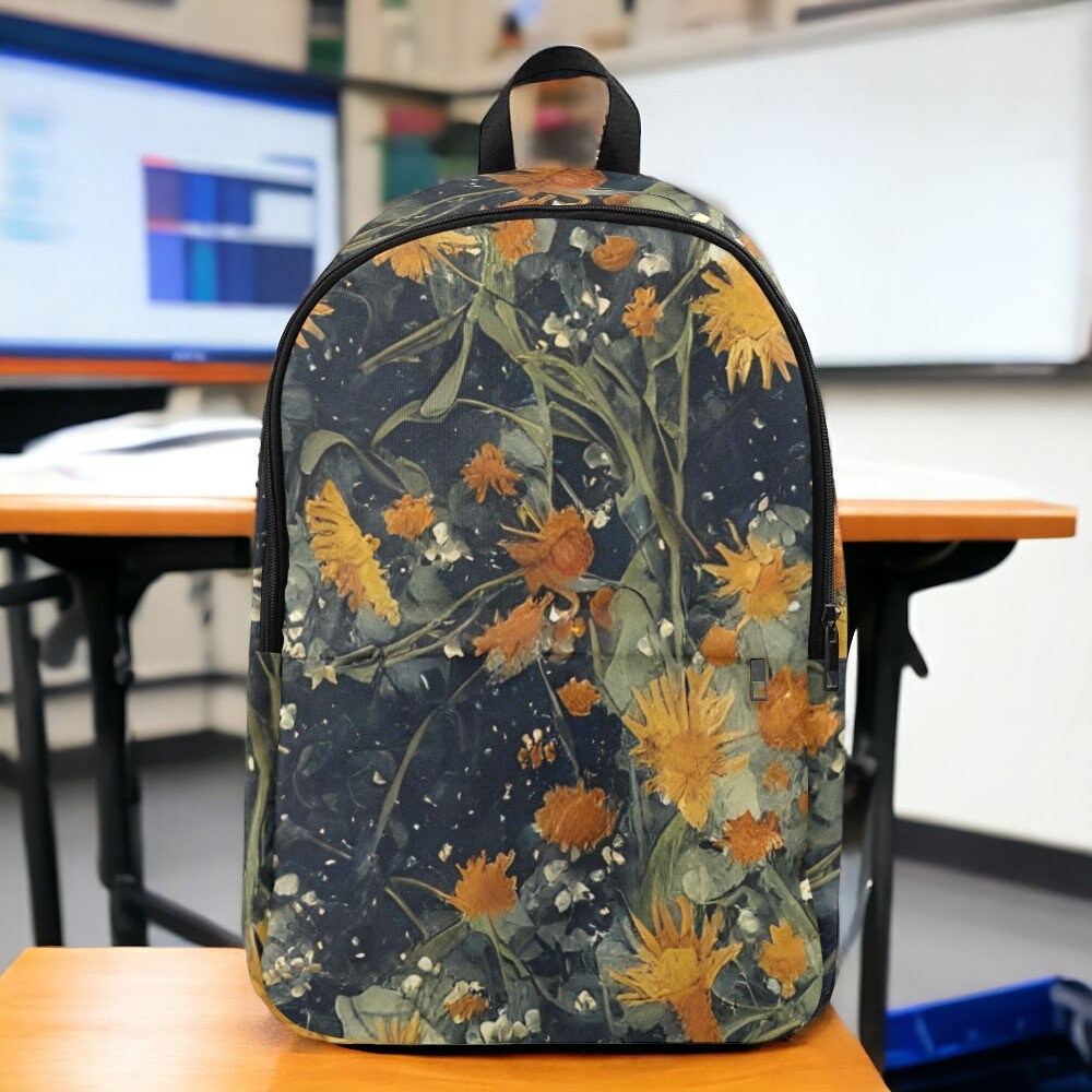 Canvas Backpack, Floral backpack, Laptop Backpack, Backpack Women, Travel Backpack, Cute Backpack, Dark Cottagecore, Backpacks For School