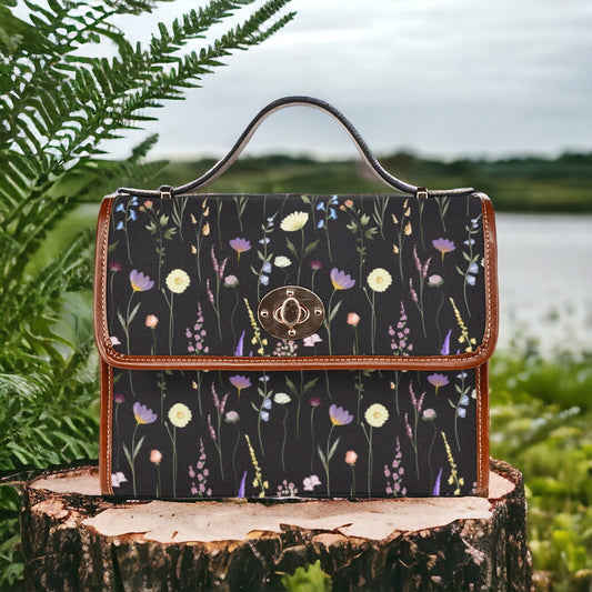 Purple Wildflowers Satchel