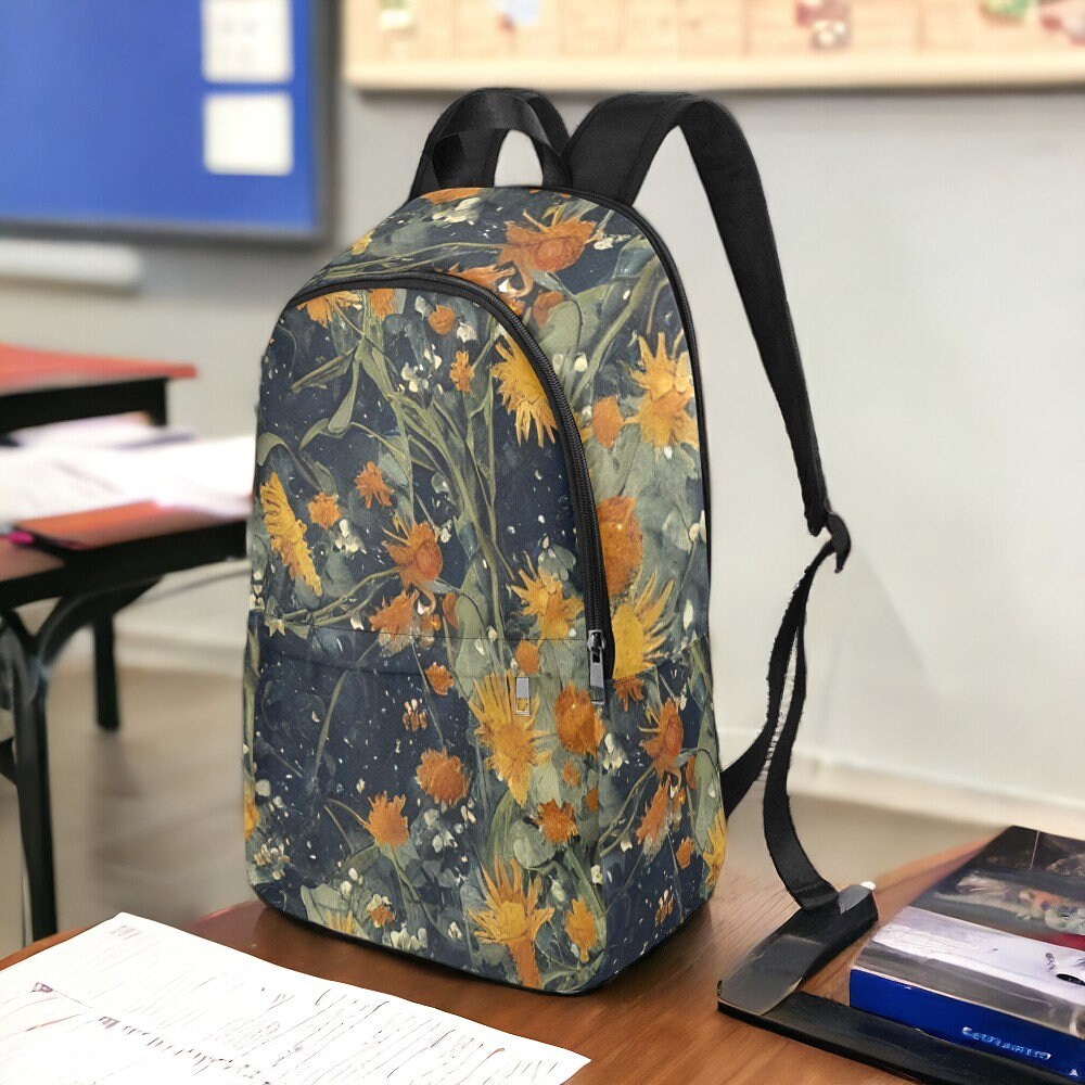 Canvas Backpack, Floral backpack, Laptop Backpack, Backpack Women, Travel Backpack, Cute Backpack, Dark Cottagecore, Backpacks For School