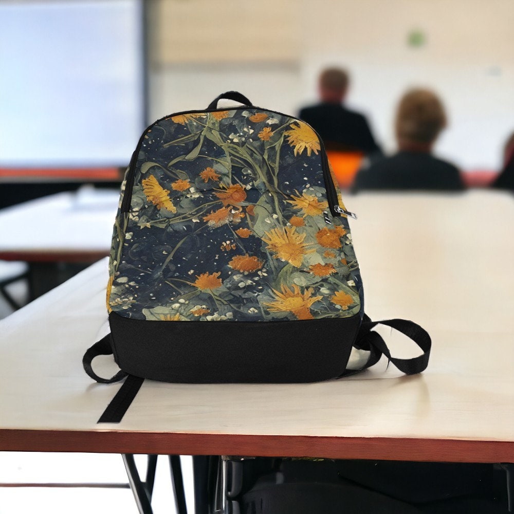 Canvas Backpack, Floral backpack, Laptop Backpack, Backpack Women, Travel Backpack, Cute Backpack, Dark Cottagecore, Backpacks For School