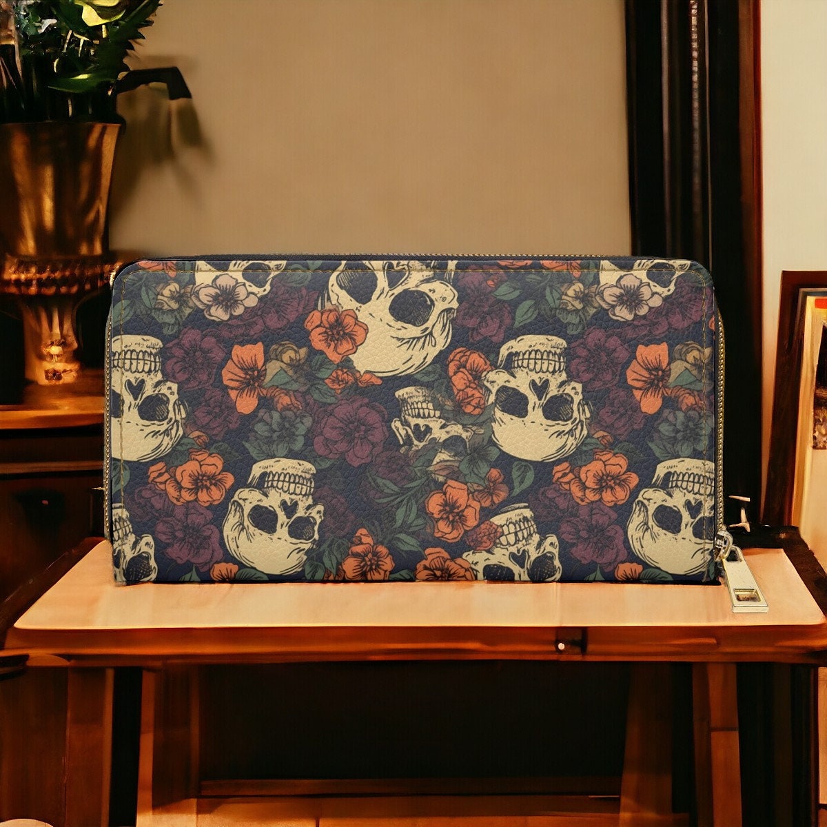 Floral Skull Wallet