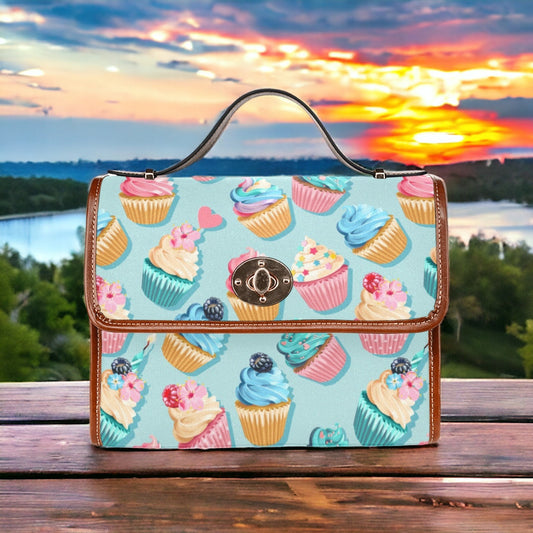 Satchel, Canvas Crossbody Bag, Cross Body Bag, Novelty Purse, Messenger Bag, Cupcake, Cake Purse, Foodie Gift, Hand Bag, Birthday Purse