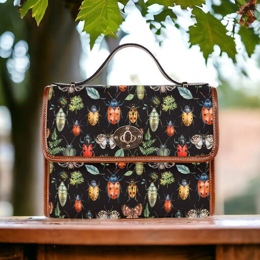 Bug Bag Entomology Cottagecore Satchel Bag Boho Wildflowers Gift Cute Women Cross Body Purse Cottagecore Farmers Market