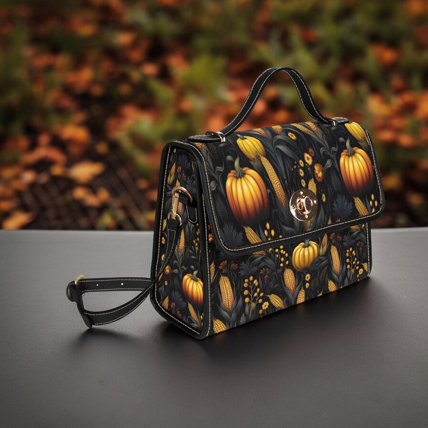 Canvas Halloween Bag October Crossbody Pumpkin Spice Gift for Witchy Lovers Weekender Bag Women Weekend Bag