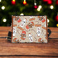 Canvas Crossbody Bag Mens Vintage Christmas Trees Purse Dark Academia Soft Leather Crossbody Bag Holiday Outfit Accessory